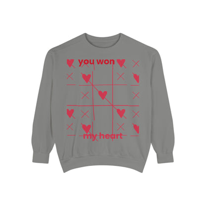 Unisex You won My heart Garment-Dyed Sweatshirt