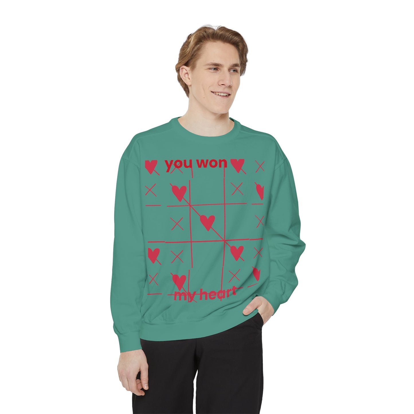 Unisex You won My heart Garment-Dyed Sweatshirt