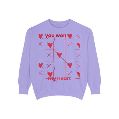 Unisex You won My heart Garment-Dyed Sweatshirt