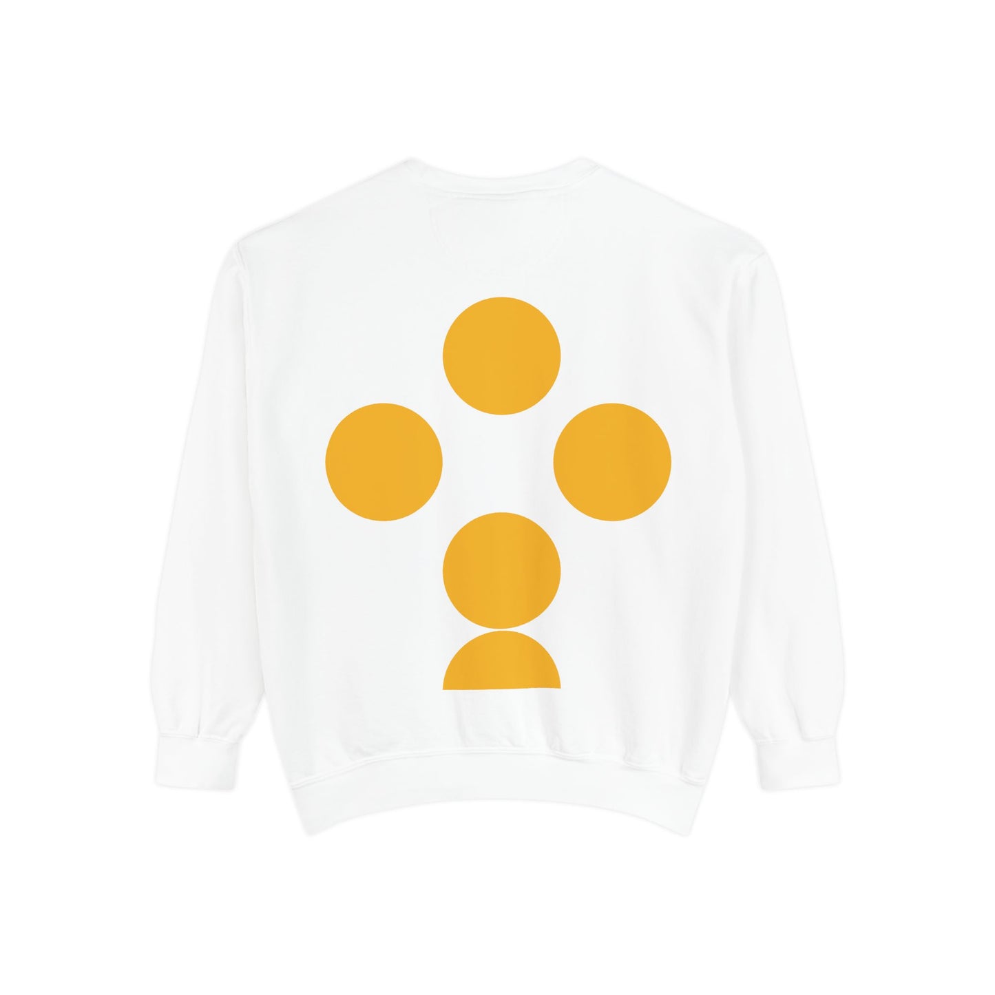 Unisex Garment-Dyed Sweatshirt with yellow circles