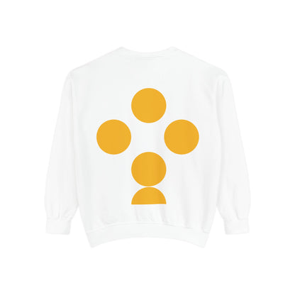 Unisex Garment-Dyed Sweatshirt with yellow circles