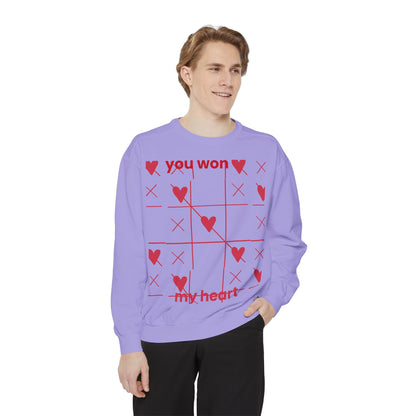 Unisex You won My heart Garment-Dyed Sweatshirt