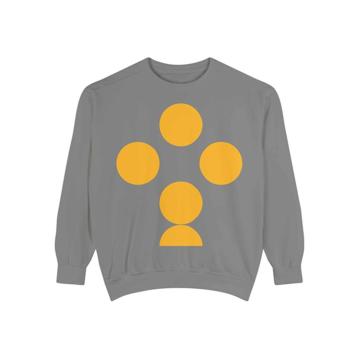 Unisex Garment-Dyed Sweatshirt with yellow circles