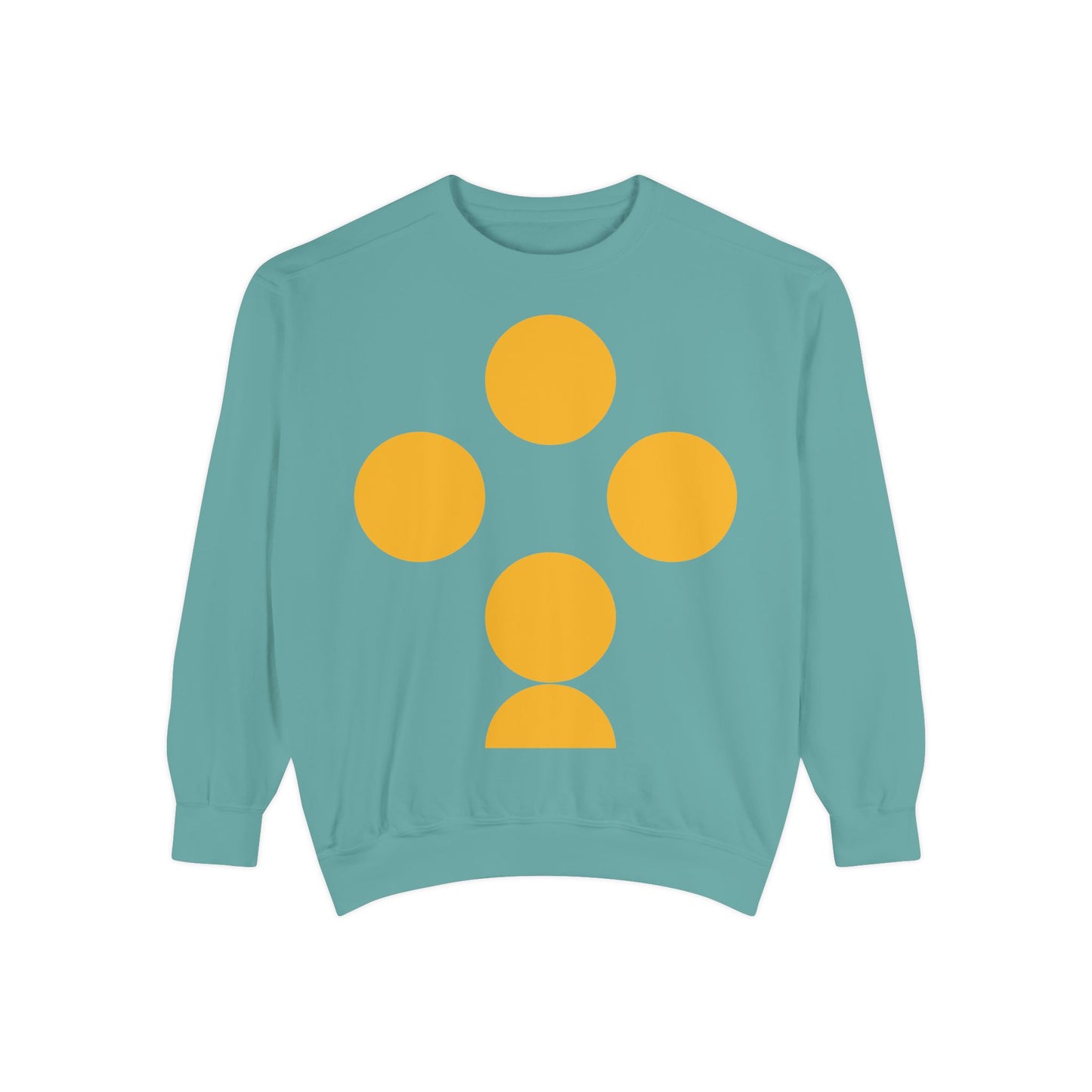 Unisex Garment-Dyed Sweatshirt with yellow circles