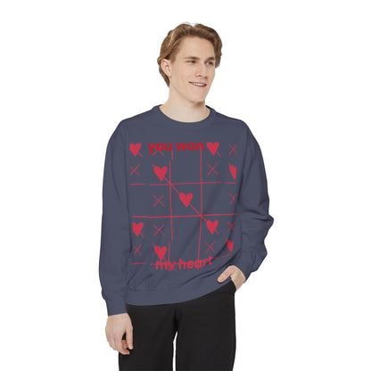 Unisex You won My heart Garment-Dyed Sweatshirt