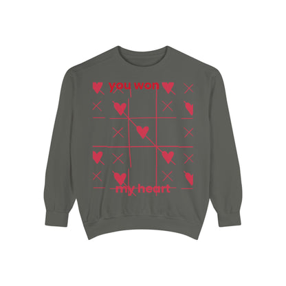 Unisex You won My heart Garment-Dyed Sweatshirt