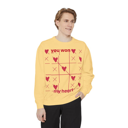 Unisex You won My heart Garment-Dyed Sweatshirt