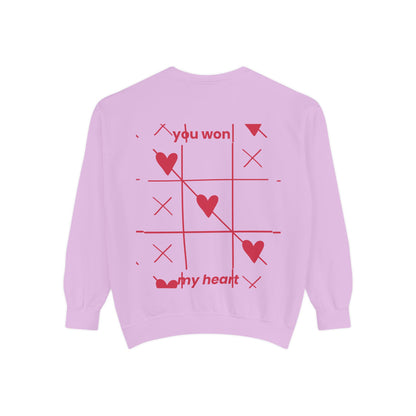 Unisex You won My heart Garment-Dyed Sweatshirt