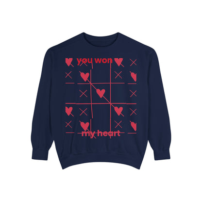 Unisex You won My heart Garment-Dyed Sweatshirt