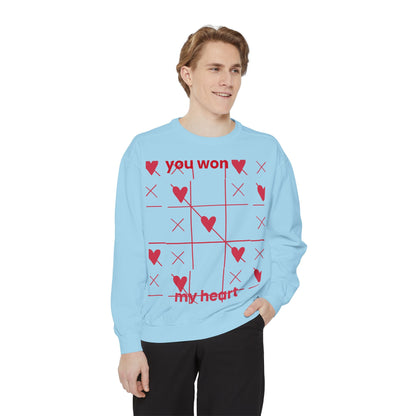 Unisex You won My heart Garment-Dyed Sweatshirt