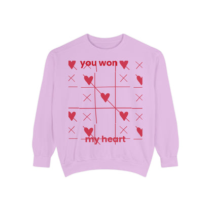 Unisex You won My heart Garment-Dyed Sweatshirt