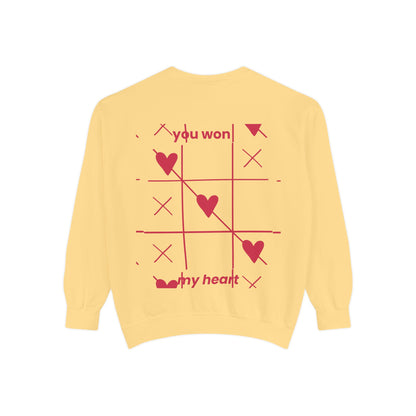 Unisex You won My heart Garment-Dyed Sweatshirt