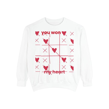 Unisex You won My heart Garment-Dyed Sweatshirt