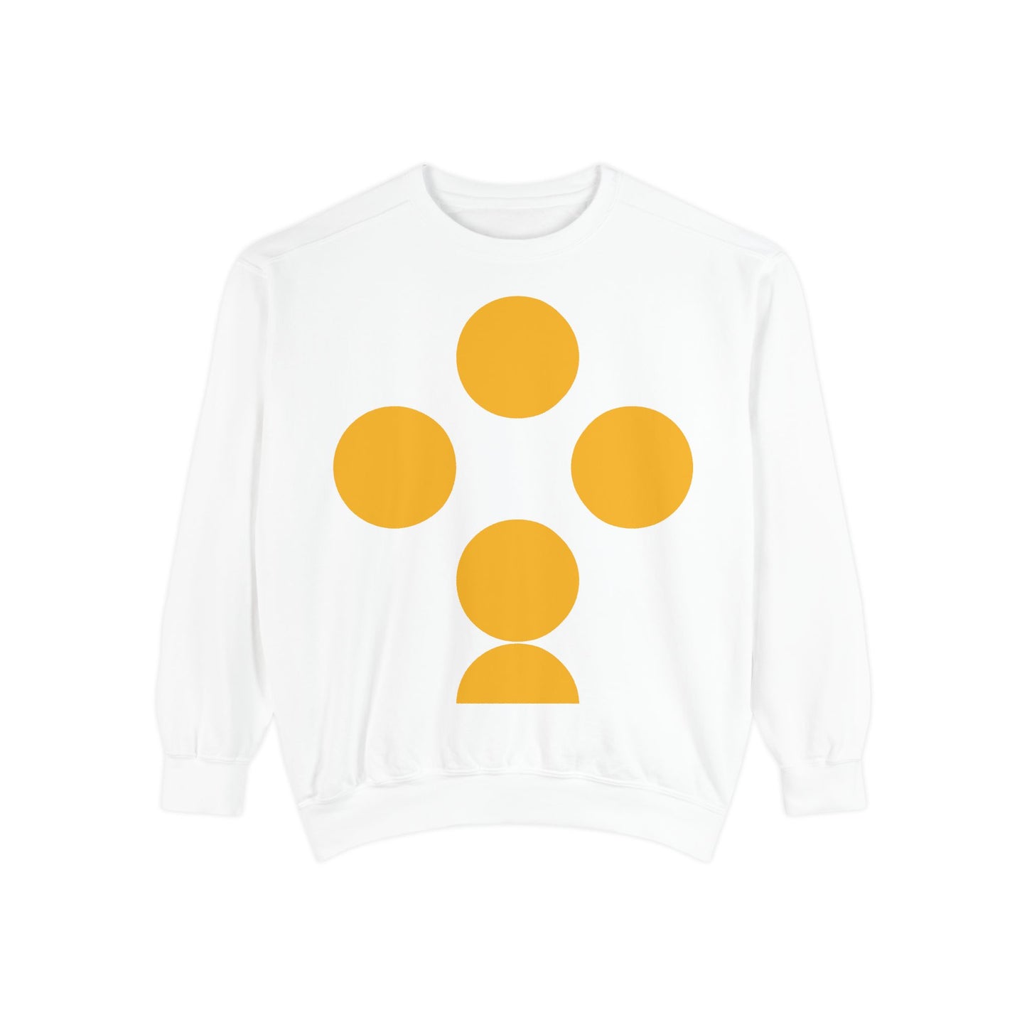 Unisex Garment-Dyed Sweatshirt with yellow circles