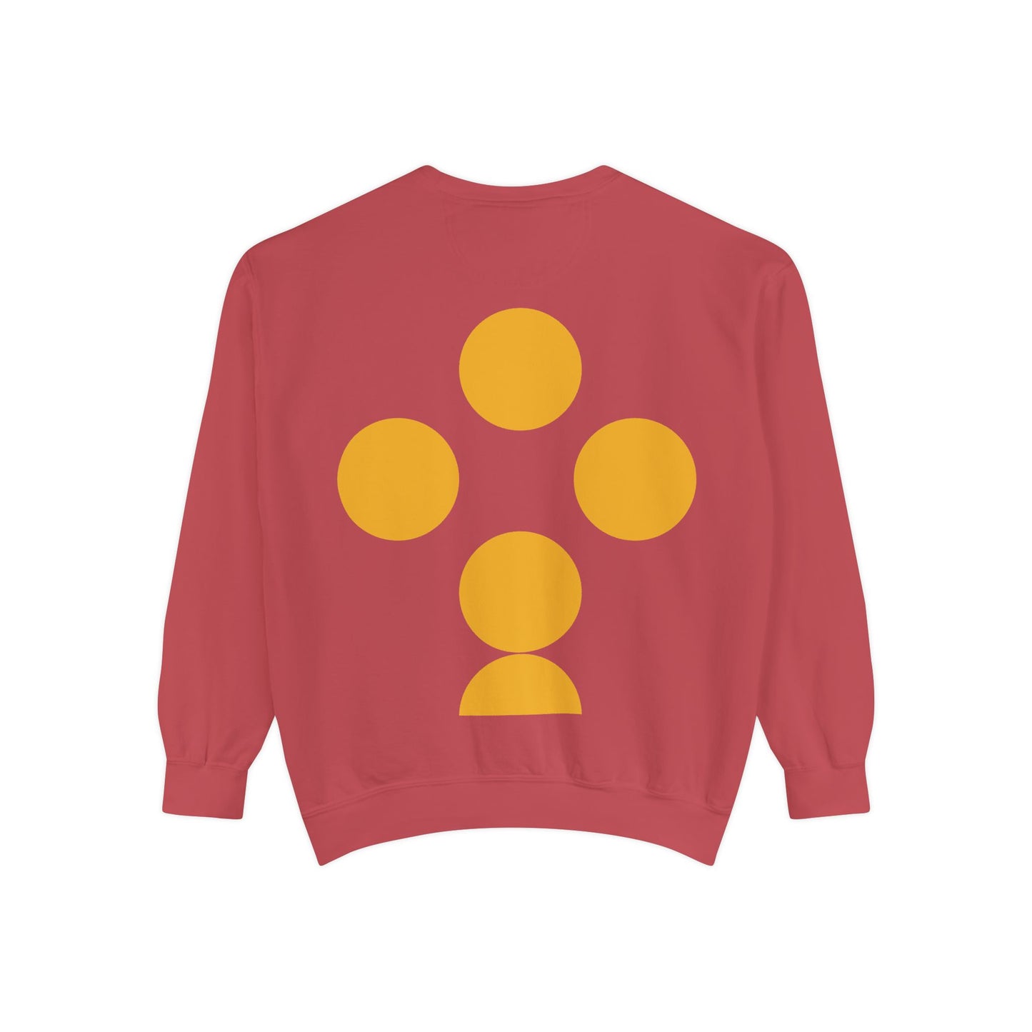 Unisex Garment-Dyed Sweatshirt with yellow circles