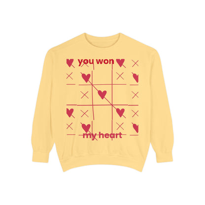 Unisex You won My heart Garment-Dyed Sweatshirt