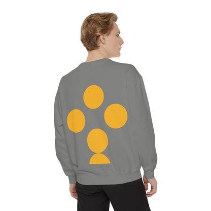 Unisex Garment-Dyed Sweatshirt with yellow circles