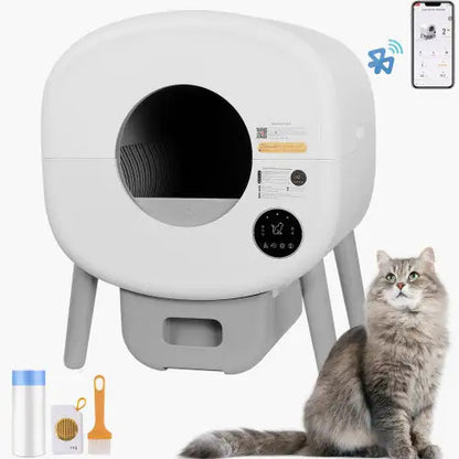 Fully Automatic Smart Cat Litter Box, Large Capacity Self-cleaning Cat Litter Box